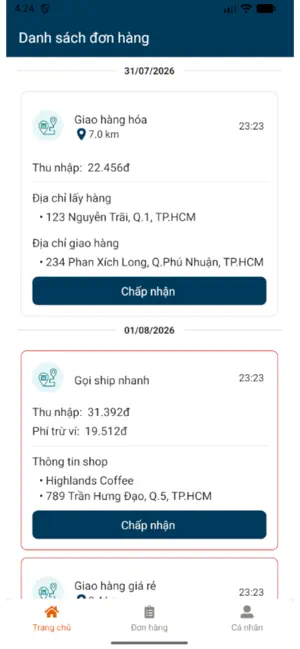 Tài Xế Vship screenshot 3