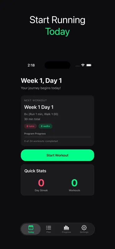 Start Running: Couch to 5K screenshot 1 of 5