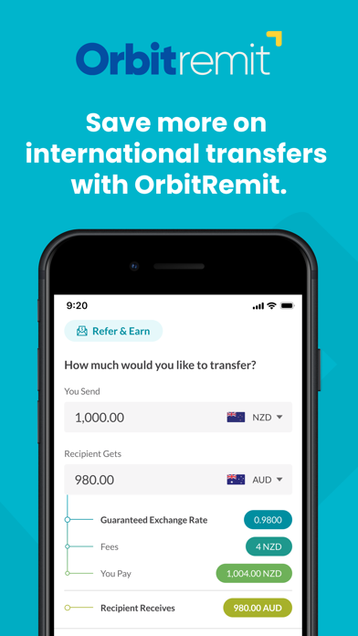 OrbitRemit Money Transfer Screenshot