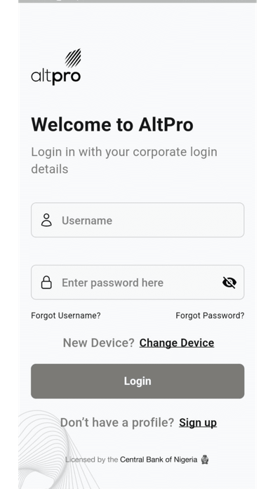 Altpro mobile Screenshot