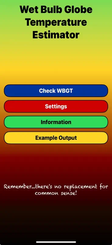 WBGT Estimator screenshot 1 of 6