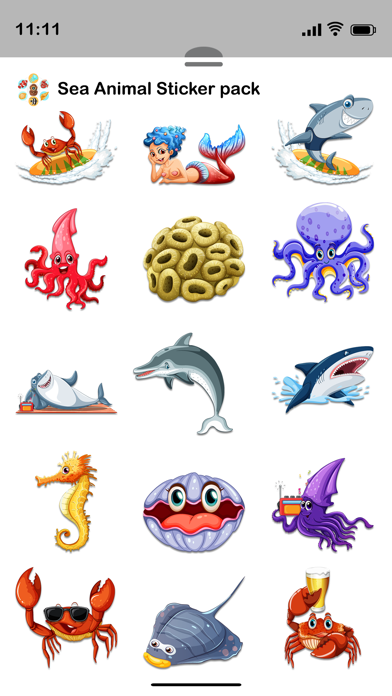 Sea Animal Stickers Pack Screenshot