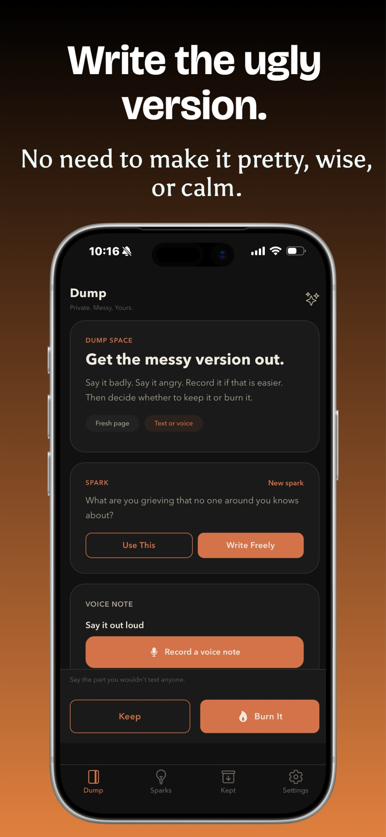 Ember: Rant and Burn Journal screenshot 2