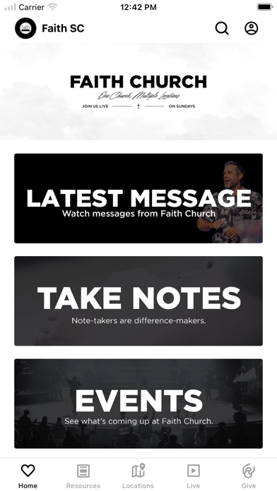Faith Church SC iPhone screenshot 1 - Education app