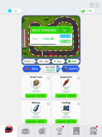 Race Hero: Idle Car Tycoon iPad screenshot