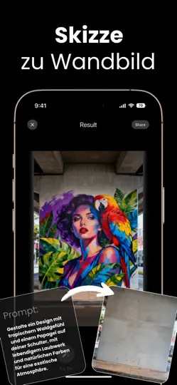 Screenshot von Graffiti AI: Mural & Wall Art auf dem iPhone 5