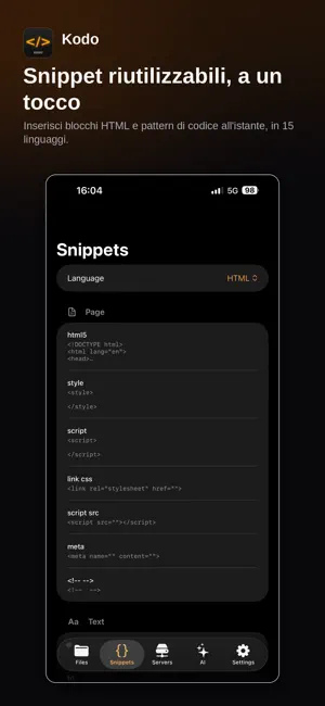 Kodo: Code Editor & AI iPhone screenshot 5