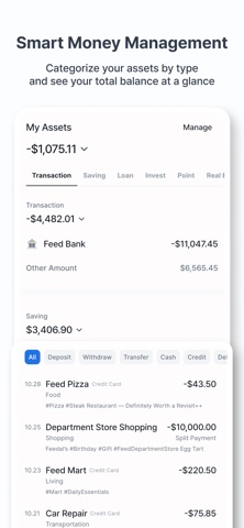 Feed MoneyBook Pro iPhone screenshot