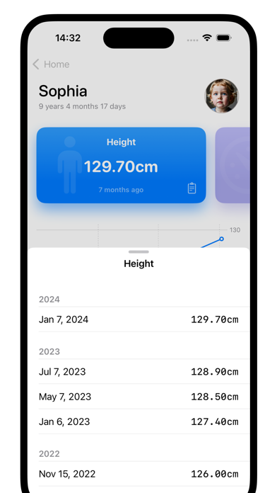 GrowNote - Kids Growth Tracker Screenshot
