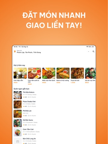 Ship Hỏa Tốc: Đặt Đồ Ăn, Xe Ôm iPad screenshot 1