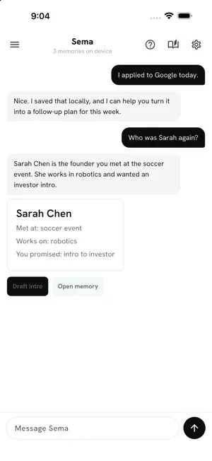 Sema: Private AI Memory screenshot 2