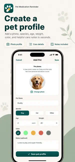Pet Medication Reminder App screenshot 2