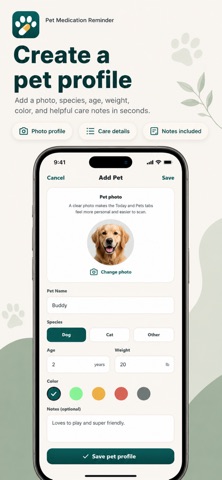 Pet Medication Reminder App Screenshot 2 of 6