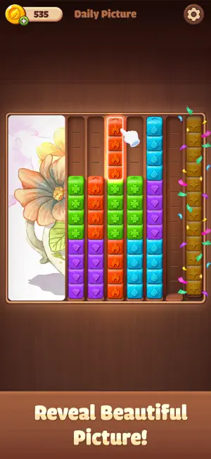 Wood Block: Sort Color screenshot 1