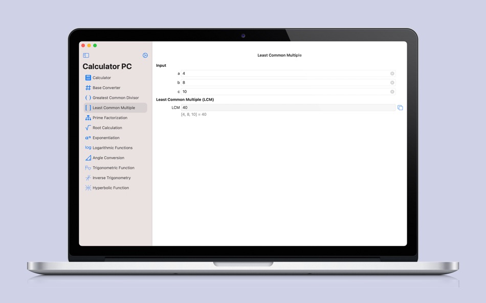 #4. Calculator PC (macOS) 由: Xi'an 7kit Technology Co., Ltd.