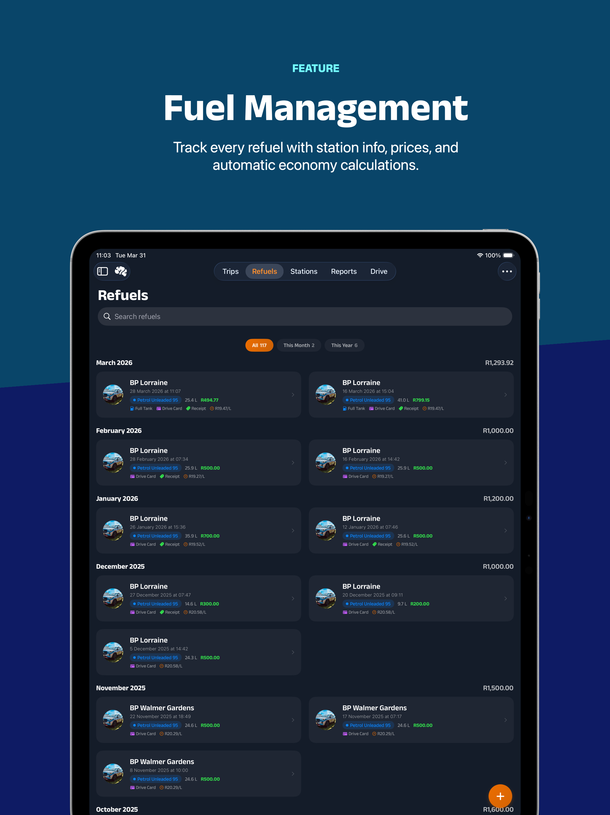Refuells: Fuel & Trip Tracker