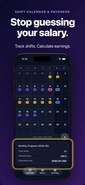 Shift Calendar & Paycheck screenshot 1