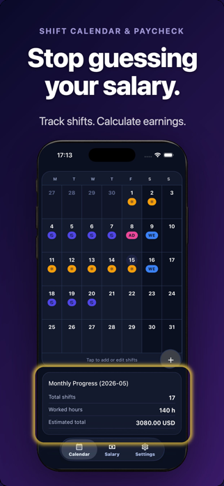 Shift Calendar & Paycheck Screenshot 1 of 5