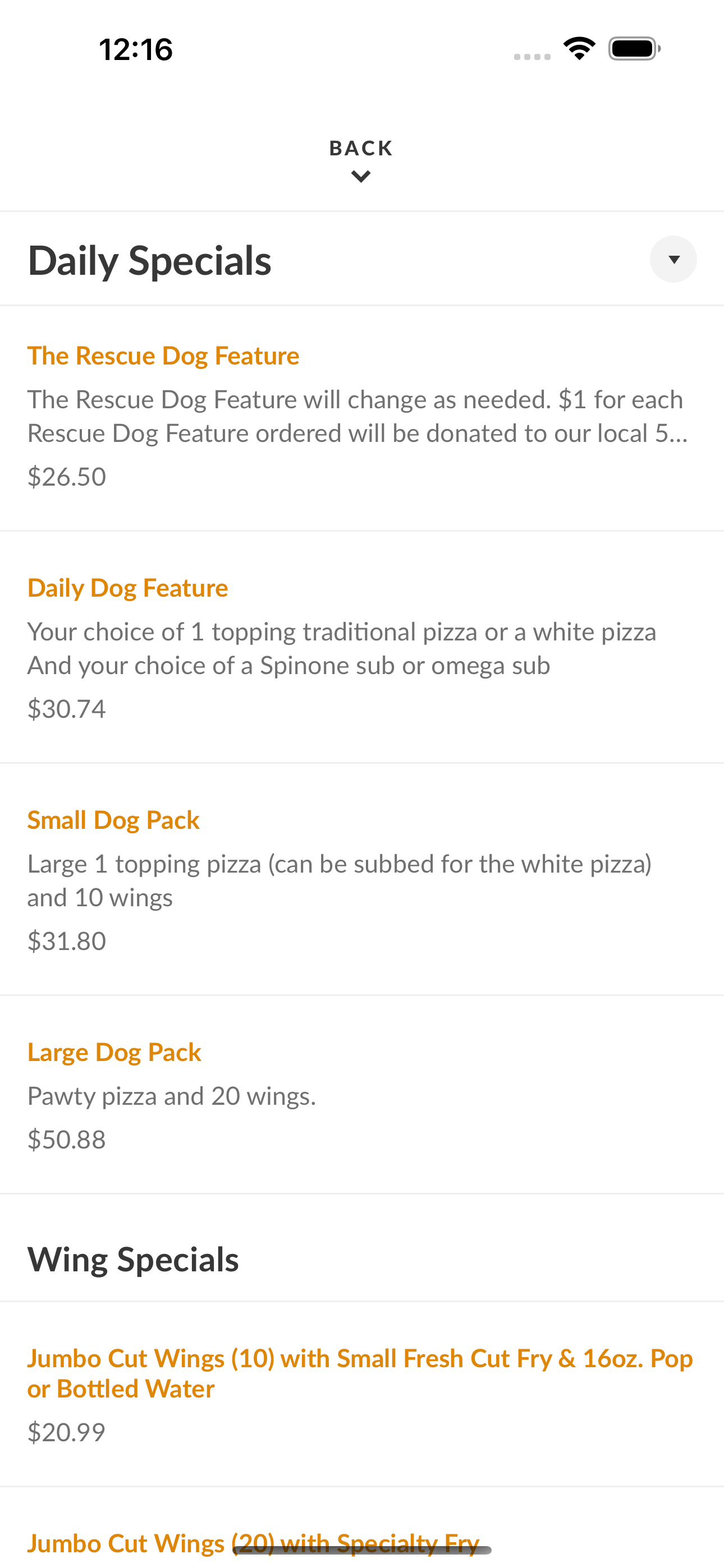 Big Dog Pizza To Go screenshot 3
