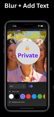 Photo Blur: Hide & Edit Pics iPhone screenshot