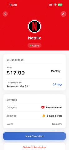 Subscription tracker: Subly Screenshot 2 of 5