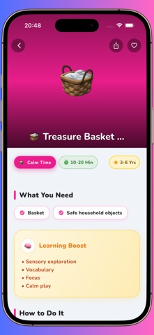 Screen-Free Kids Activities iPhone screenshot