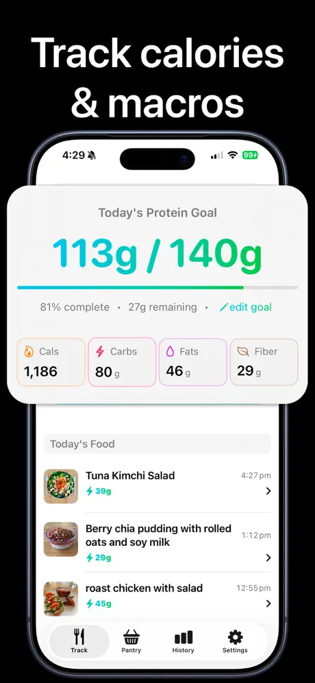 Proto Protein & Fiber Tracker screenshot 5