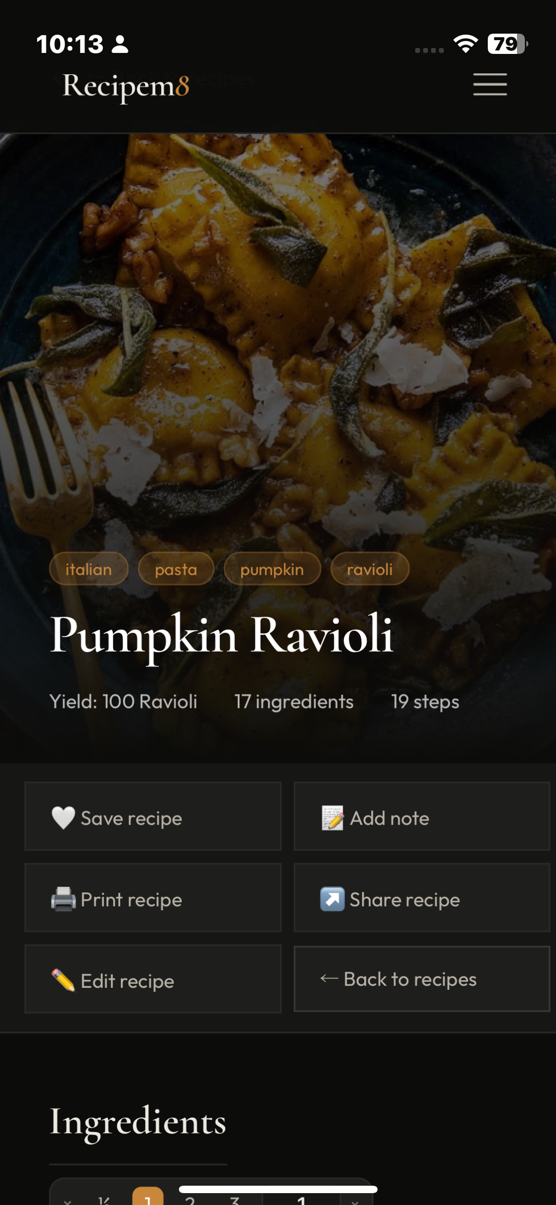 Recipem8 screenshot 2