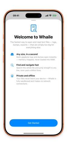 Whaile: Large File Log Viewer app screenshot