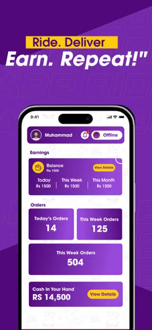 FoodPapa Rider screenshot 2