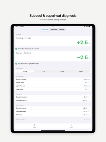 HVAC Calculator: Load & Charge iPad screenshot