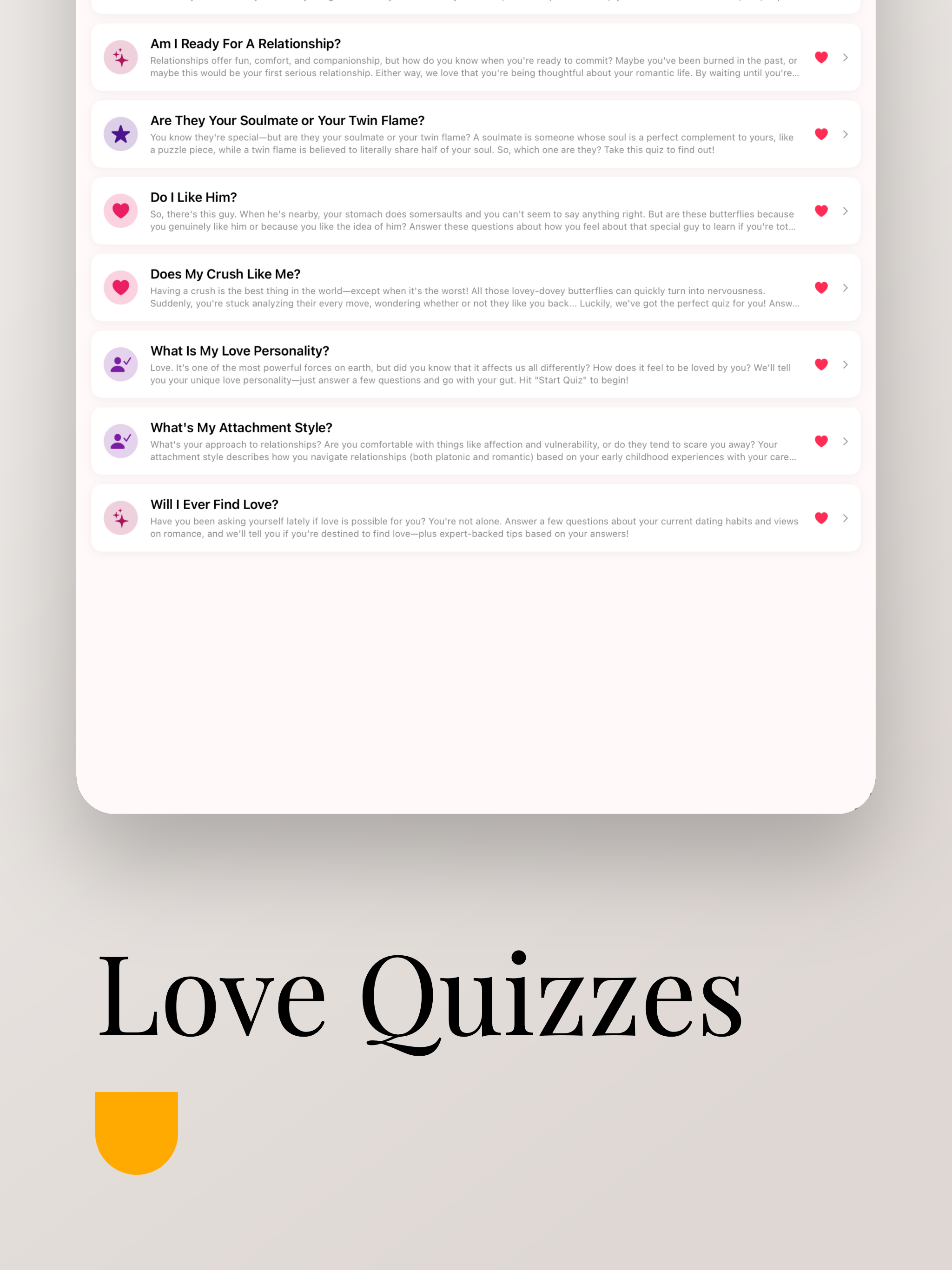 Love Quizzes