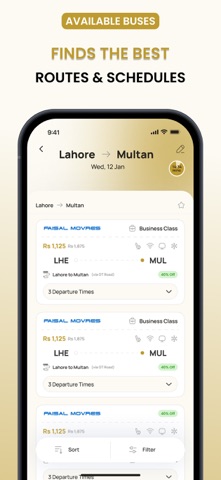 Faisal Movers Online Tickets screenshot