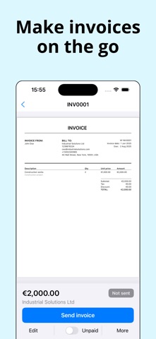 Invoice Maker by WestInvoice iPhone screenshot