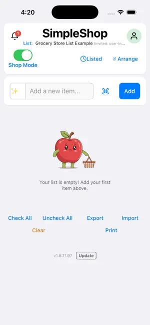 SimpleShop-Grocery-List screenshot 4