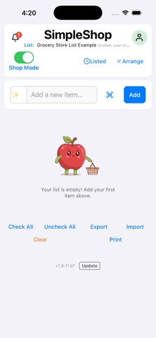 SimpleShop-Grocery-List Screenshot 4 of 5
