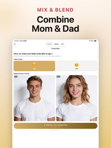BabyBlend: AI Baby Predictor iPad screenshot