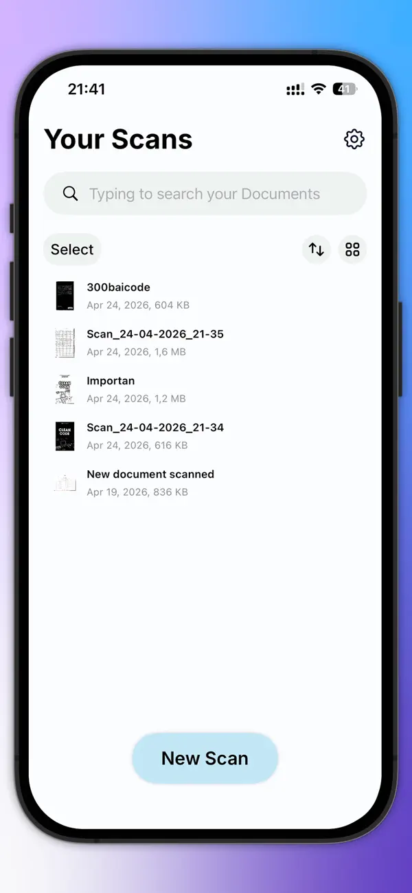 Screenshot #1 pour AutoDoc Scan