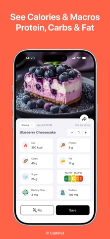CalMind: AI Calorie Counter iPhone screenshot