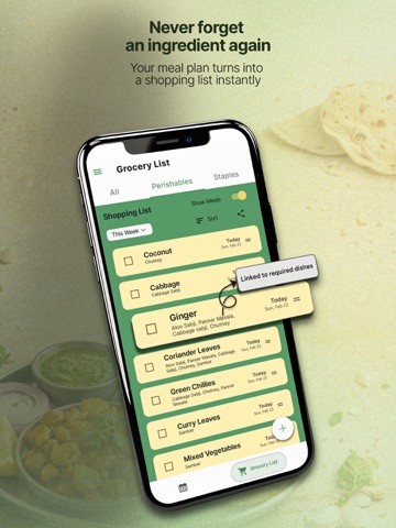 PlanNEat: Indian Meal Planner iPad screenshot