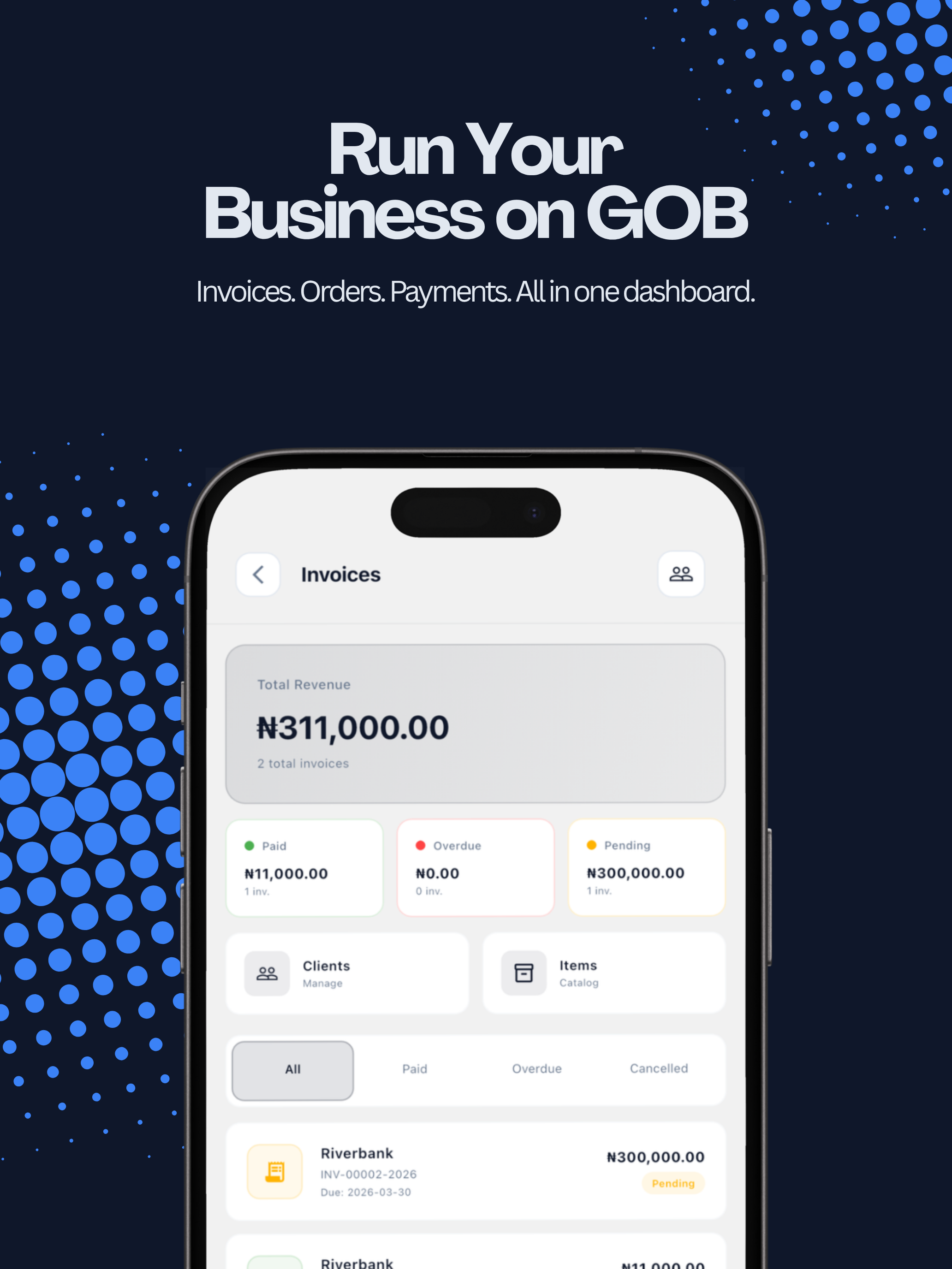 GOB - Pay, Sell & Earn