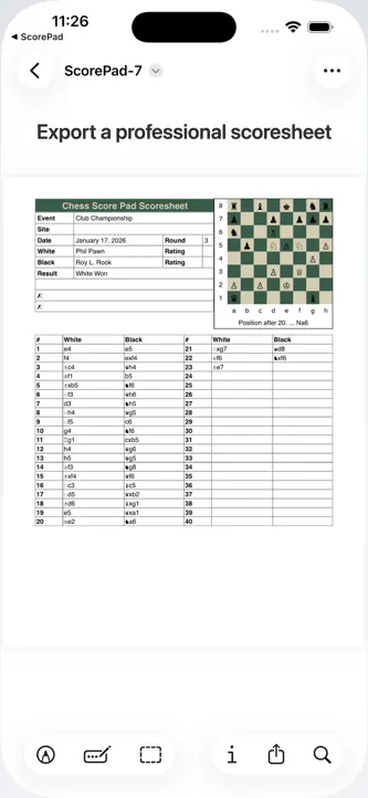 Chess Score Pad screenshot 3