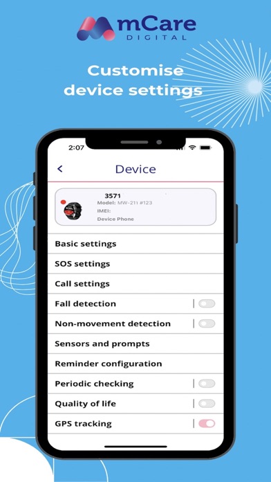 mCare Digital Screenshot