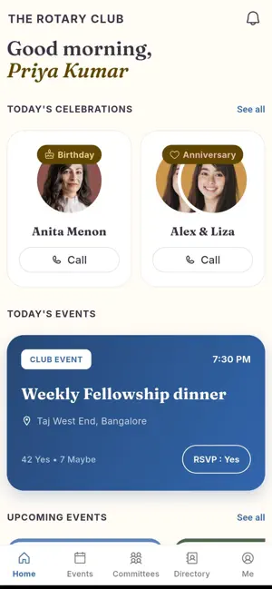 Rotary Club of Bangalore screenshot 1