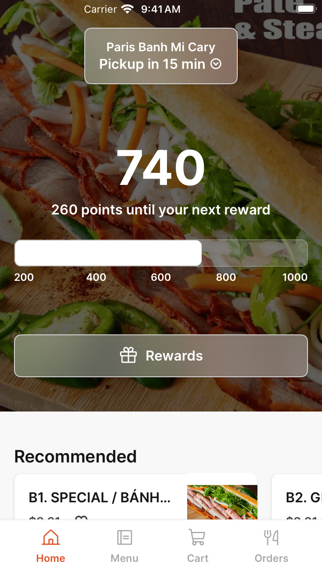 Paris Banh Mi iPhone screenshot 1 - Food & Drink app