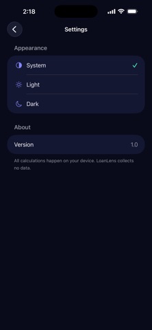 LoanLens: EMI Calculator Screenshot 5 of 5