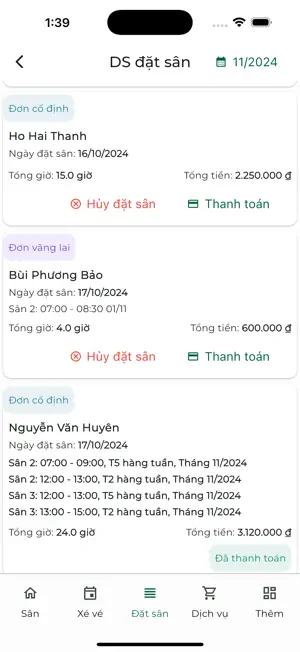 Champick: Quản lý sân screenshot 2