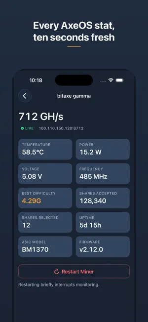 Miner Monitor screenshot 2