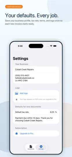 Capture d'écran de Handyman Invoice & Estimate sur iPhone 3