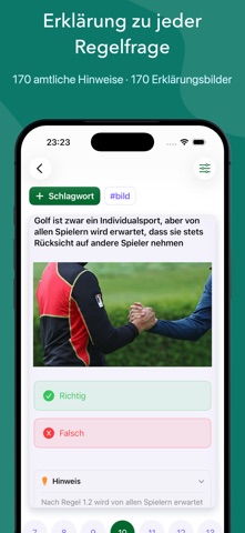 DGV Platzreife Golf Regelquiz iPhone screenshot